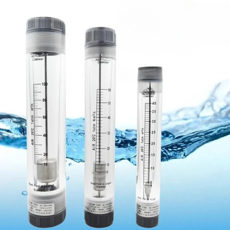 Organic Glass Rotor Pipeline Flow Meter For Compressed Air Flow Rate Measurement