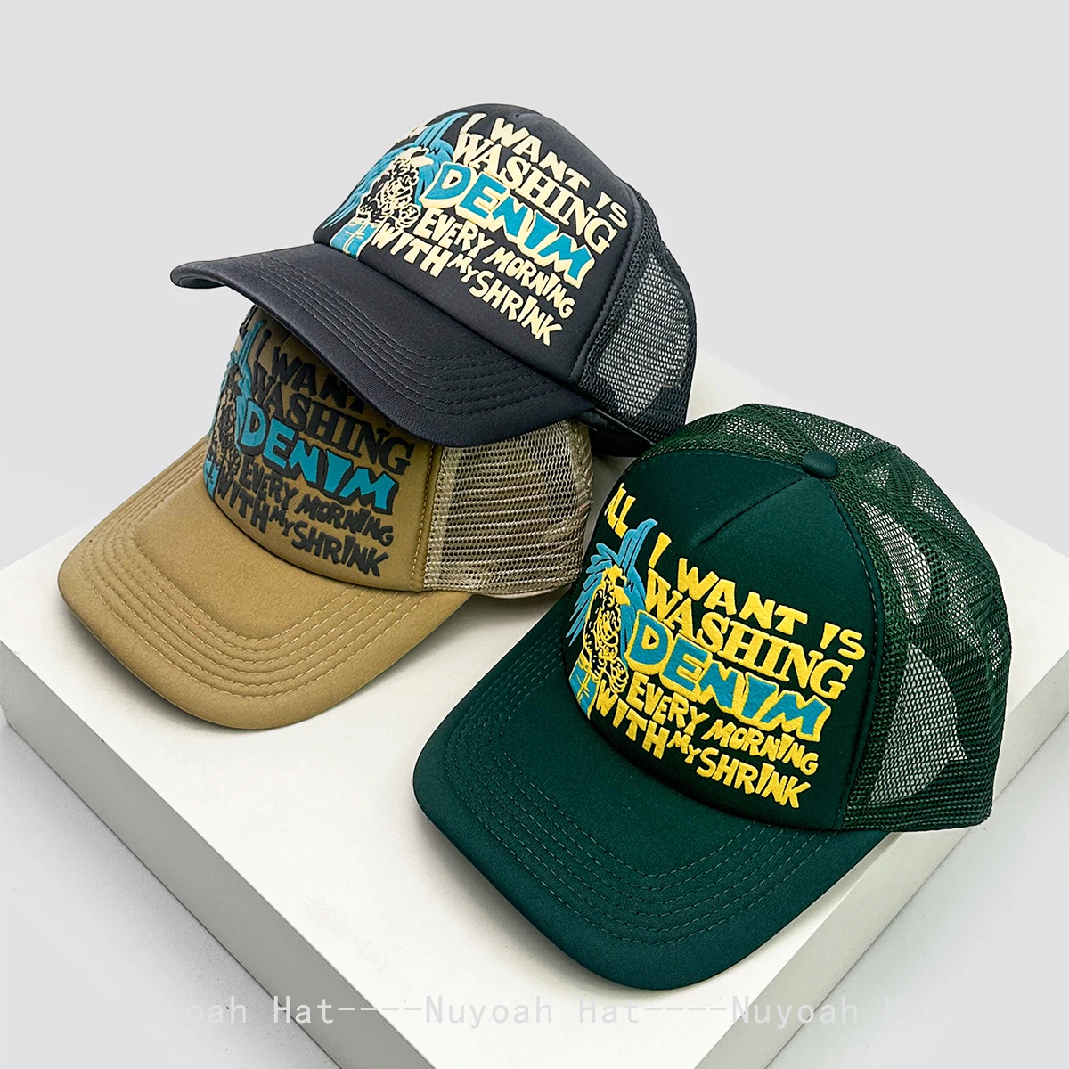 

New Men Women Color Block 3D Printed Letters Baseball Hats Sunshade Hip Hop Breathable Mesh Peaked Caps Versatile Fashion Street