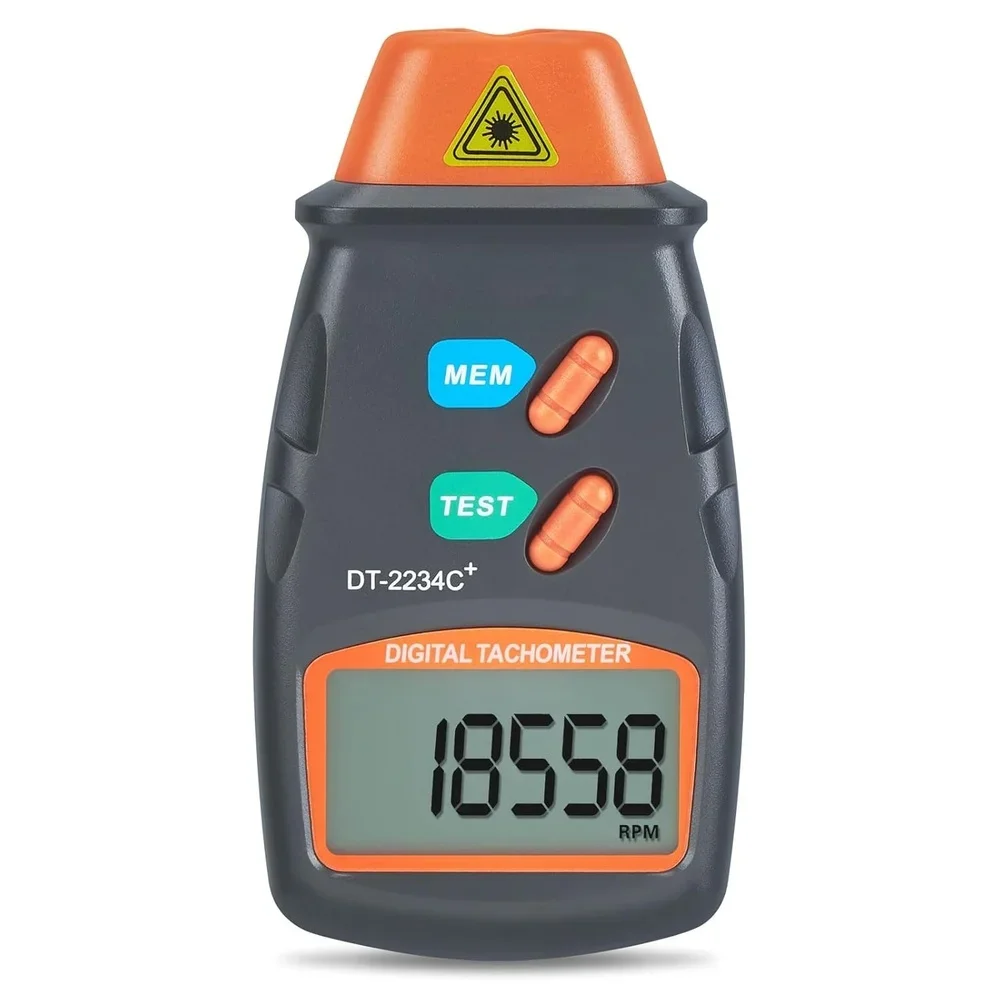 Non-contact Rpm Meter Optical Tachometer Resolution 0.1 1 RPM Accuracy 0.05 1 Digit Fast Sampling 0.8s For Industrial Equipment