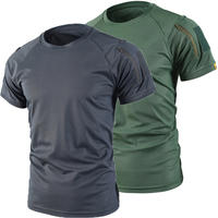 Men's Military Summer Sports Tees Quick Dry Tactical T-shirt Camping Hiking Trekking Breathable Pullover Climbing Casual Cargo