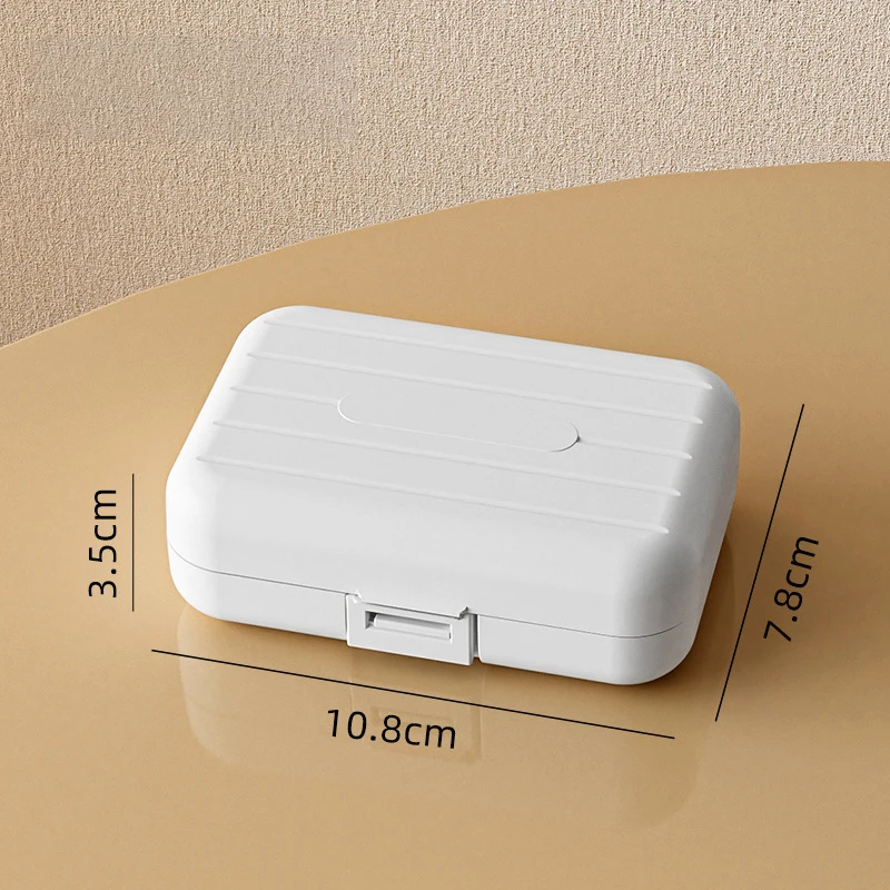 Portable Mini Double Seal Medicine Pill Storage Box Snap-on Compartment Organizer for Weeklong Dosage