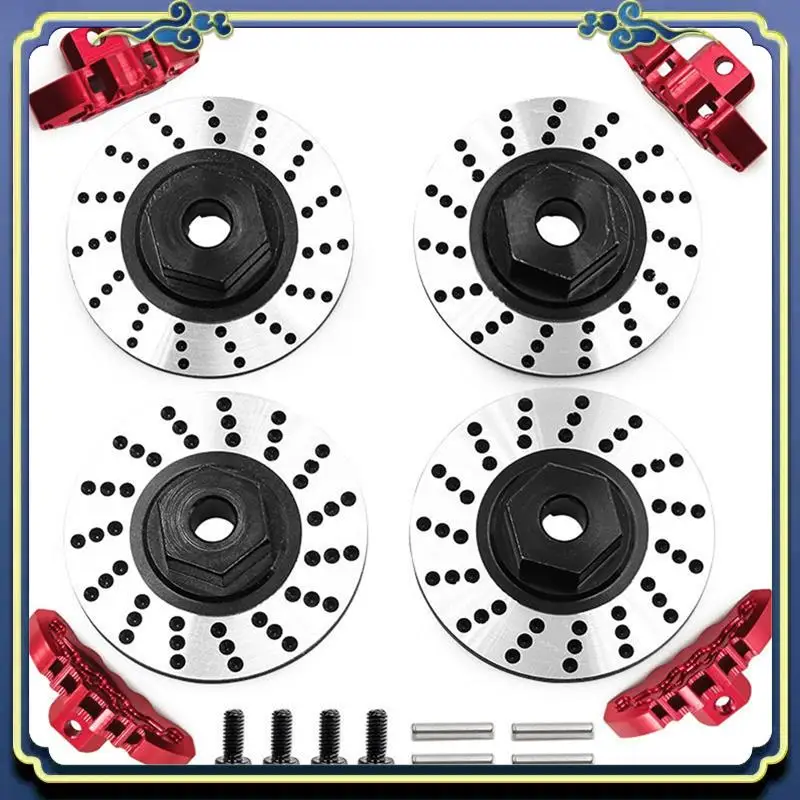 

ABTJ-RC Car Upgrade Aluminum Alloy Brake Disc + Calipers Kit For 1/10 TRAXXAS 4-TEC DRIFT FORD MUSTANG RC Car Accessories