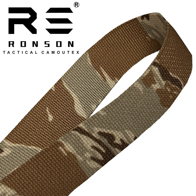 2.5CM Wide Desert Camouflage Woven Tactical Equipment Vest Shoulder Strap Handmade Accessory Molle Polyester Woven Strap