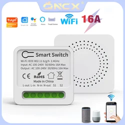 QNCX Tuya WiFi Smart Switch 16A Support 2-Way DIY Switches Timer Module Support Alexa Google Home Alice Voice Control Smart Life