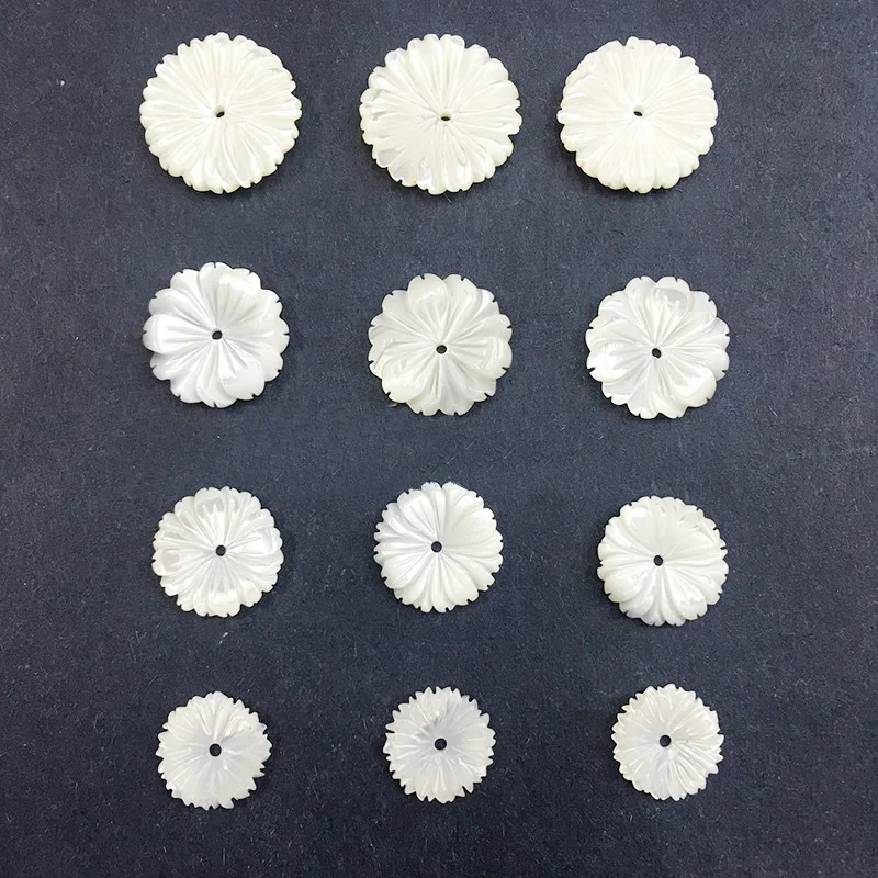 5pcs / bag natural mother-of-pearl pink pearl daisy flower loose beads jewelry making handmade DIY brooch earrings accessories