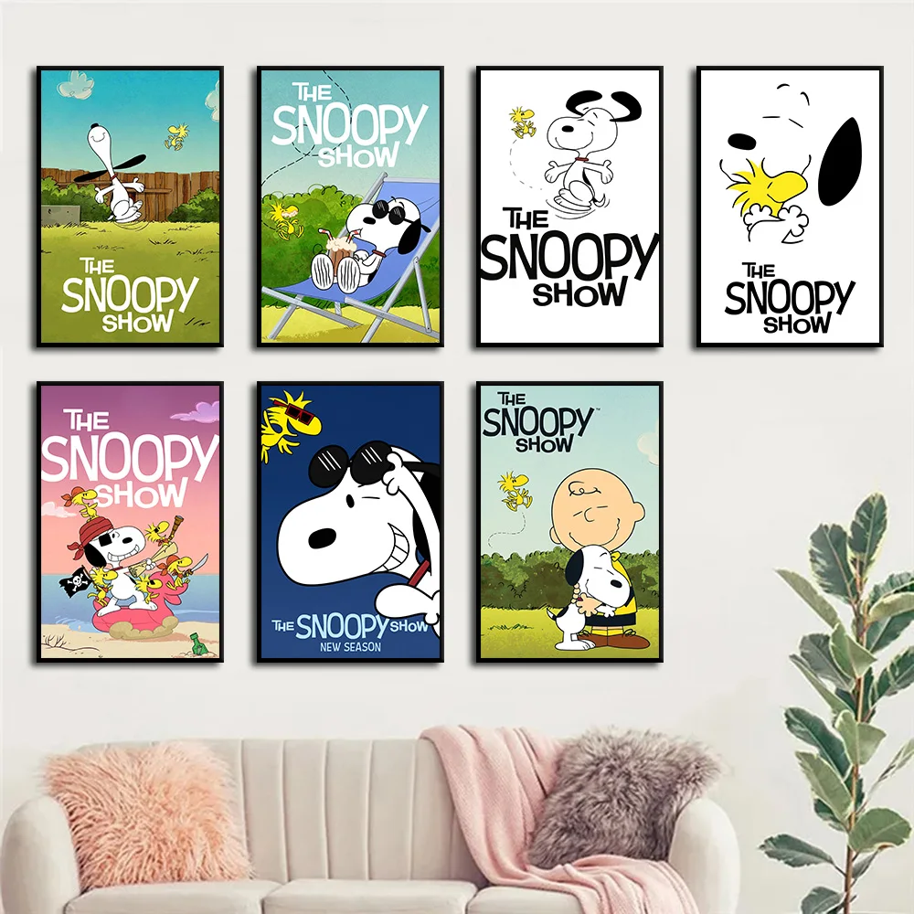 Miniso The Snoopy Show Poster Modern Cartoon Picture Print Canvas Painting Living Room Kid Home Wall Decor Aesthetic Art Cuadros