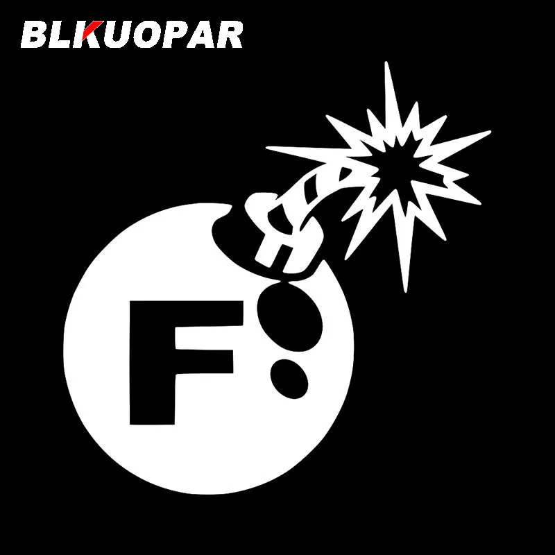 BLKUOPAR F BombF Car Sticker Sunscreen Waterproof Decal Original Personalized Air Conditioner Motorcycle Decor Vinyl Car Wrap