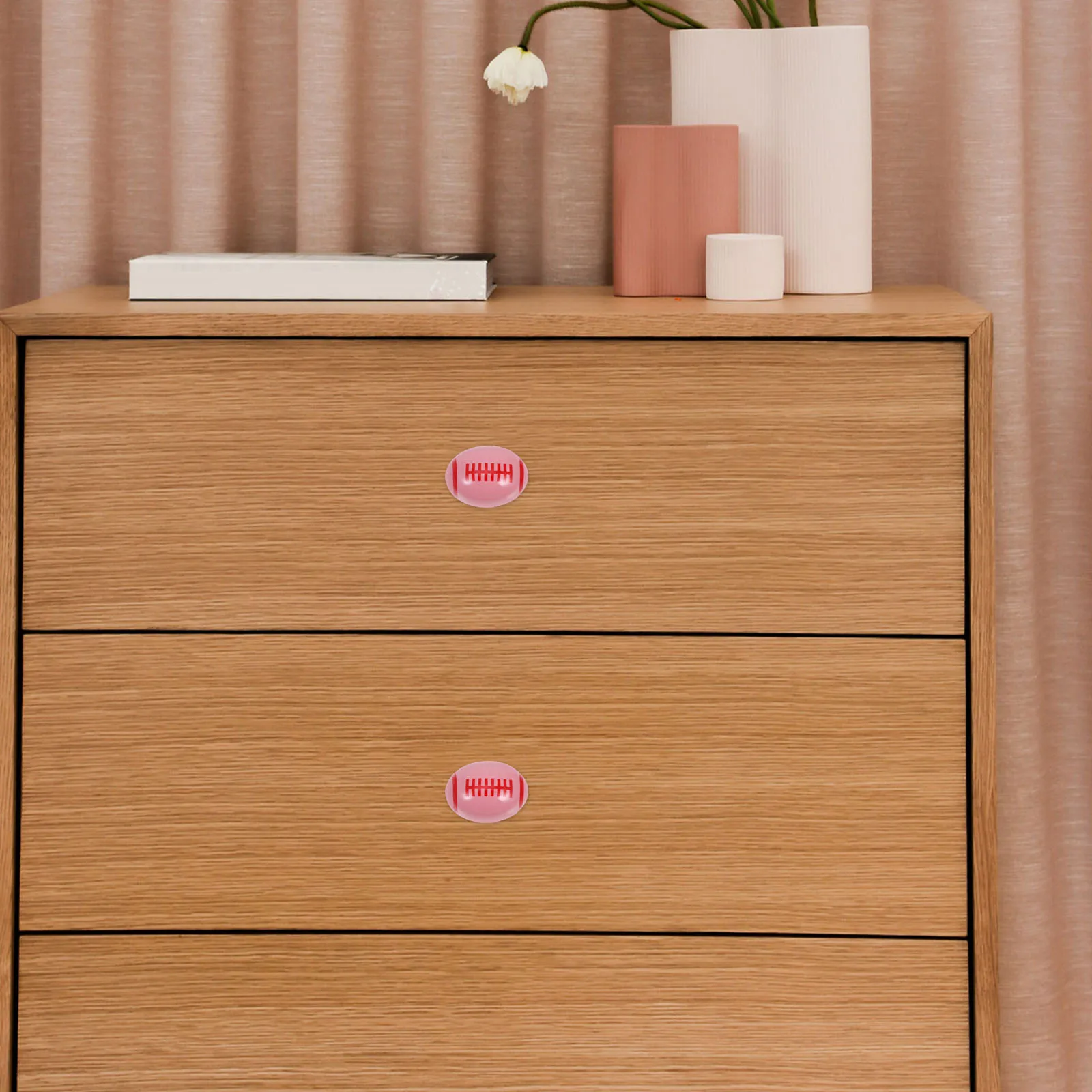 

2 Pcs Rugby Handle Kids Room Decorative Knobs Ceramic Cabinet Cute Dresser Pulls Baseball Ceramics Sports Drawer Handles