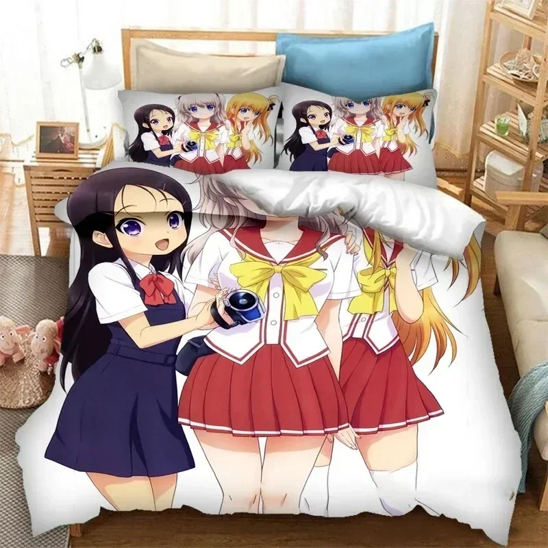 

3D Printed Anime Charlotte Tomori Nao Bedding Set Print With Pillowcase Bed Duvet Cover Soft Queen King Size Bedclothes Home