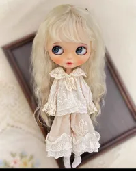 2024 2pcs clothes blythe doll outfit Navy collar top/lace pants1/6 30cm BJD anime girl (Fit for Pullip,Ob22/24/26, Licca)