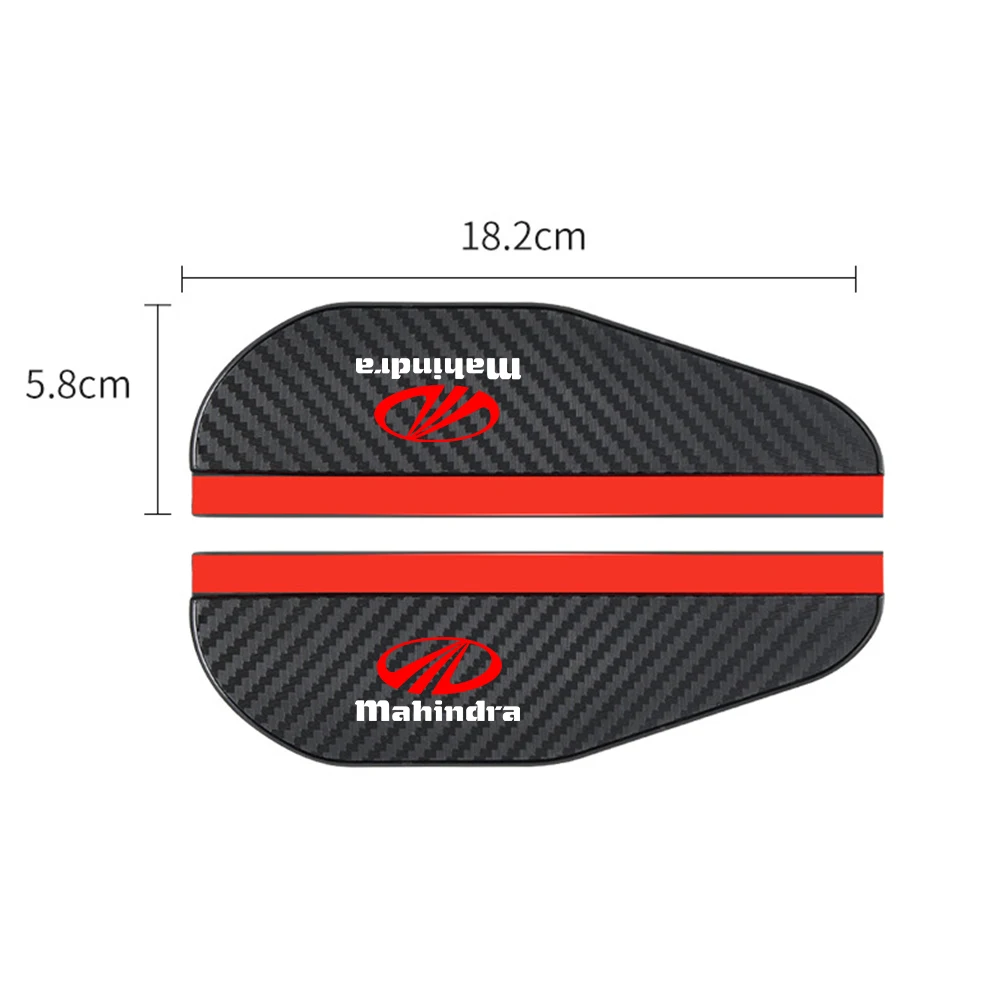 for Mahindra kuv100 xuv300 tuv300 mahindra pik up 4x4 2pcs car Rearview mirror Carbon fiber Rain car accessories