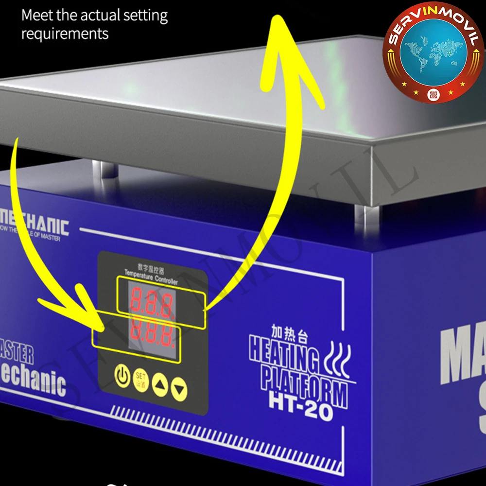 Imagem -06 - Tabela de Aquecimento Mechanic Ht20 Temperatura Constante Inteligente Display Digital Duplo para Reparo de Celular Plataforma Térmica Pcb