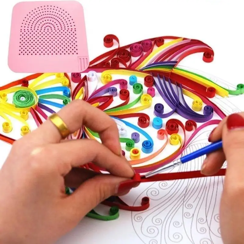 Papel hecho a mano, guía de rejilla plegable para manualidades, papel para filigrana, artesanía hecha a mano, herramienta para filigrana de papel DIY, herramienta para manualidades DIY