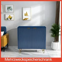Lazyspace Kitchen Sideboard,Dark Blue,Home Furniture,Chest of Drawers with 2 Doors,Multipurpose,for Living Room,Bedroom