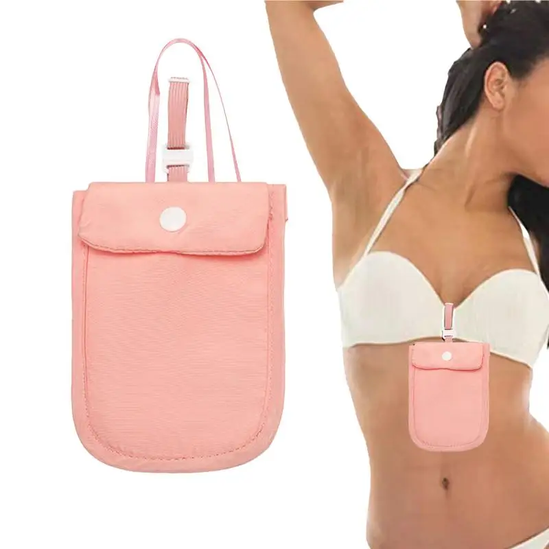 Hidden Bra Wallet Protect Your Passport with Adjustable Elastic Strap Money Pouch Bag Invisible Ultra-thin Wallet Outdoor swim