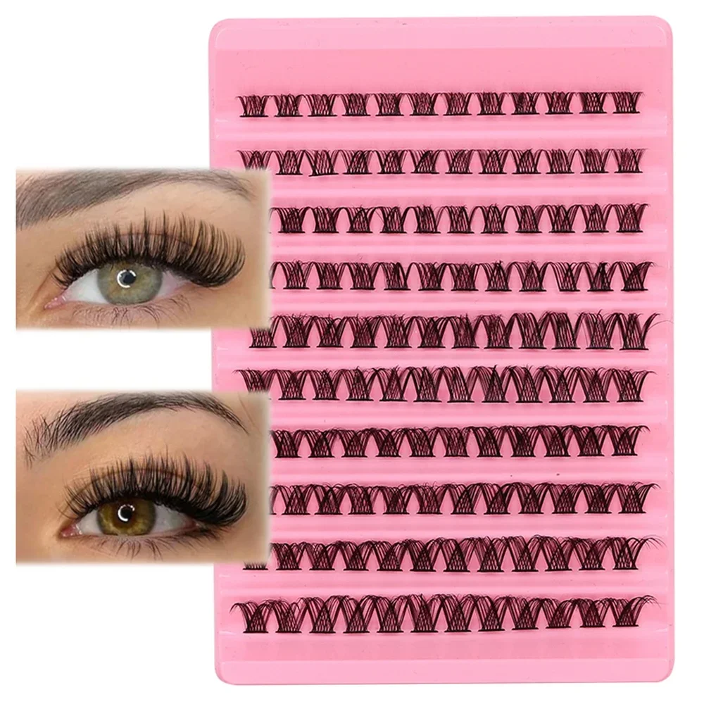 Lash Clusters DIY Lash Extension D Curl Individual Lashes 8-16mm Eyelash Clusters 120 pcsl Fluffy Lash Eyelas DIY at Home