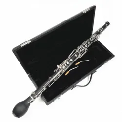 English Horn Alto Oboe F Key Synthetic Wood Body Silver-plated Keys Woodwind Instrument with Reed Gloves