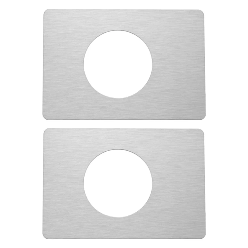 2pcs Plaque réparation serrure en acier inoxydable Plaque d'arrachement poignée Poigure fixation
