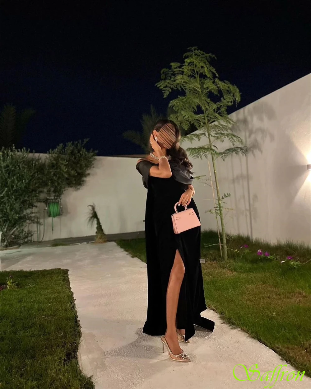 فساتين جيريسي بسيطة مخصصة بكتف واحد لحفلات العودة للوطن أنيقة سويب تراين فستان سهرة رسمي بدون أكمام فساتين المشاهير