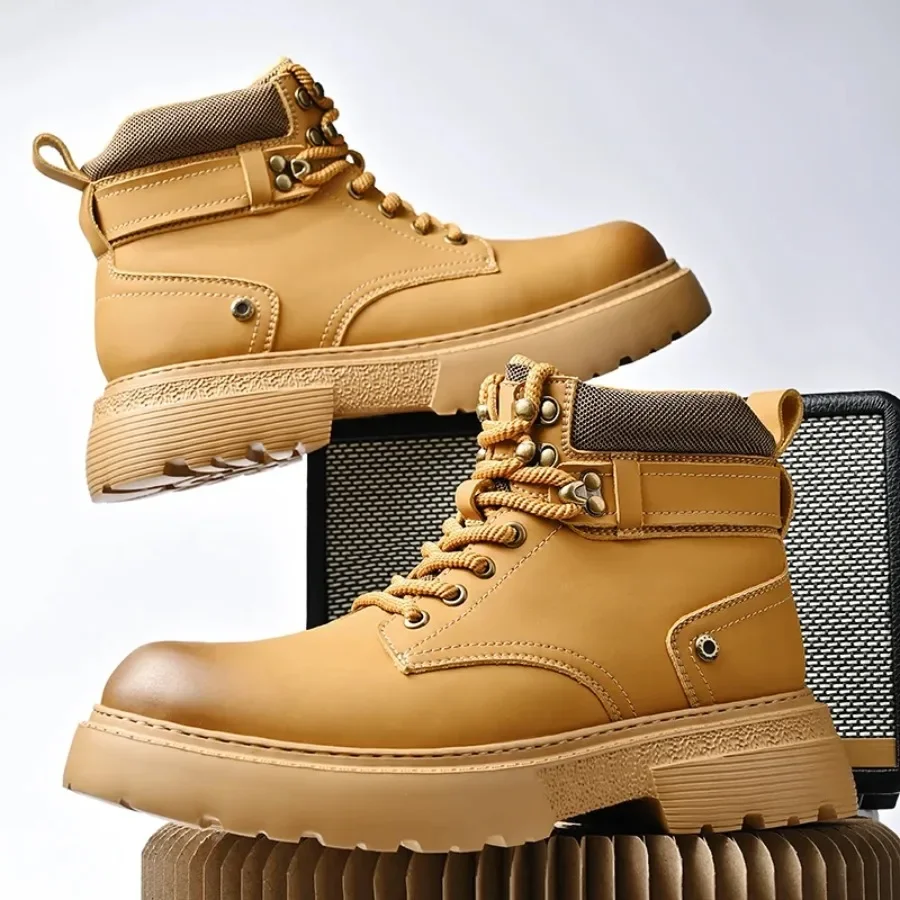 2025 zapatos de lujo de invierno, botas gruesas para hombre, zapatos con elevador, plantilla para aumentar la altura, elevación de 7cm de talla grande 38-46