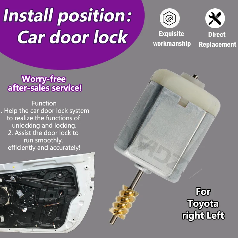 

AZGIANT For Toyota 4Runner/Previa/Lucida Estima Emina Car Central Door Lock Latch Module 12V Motor durable copper gear worm tool