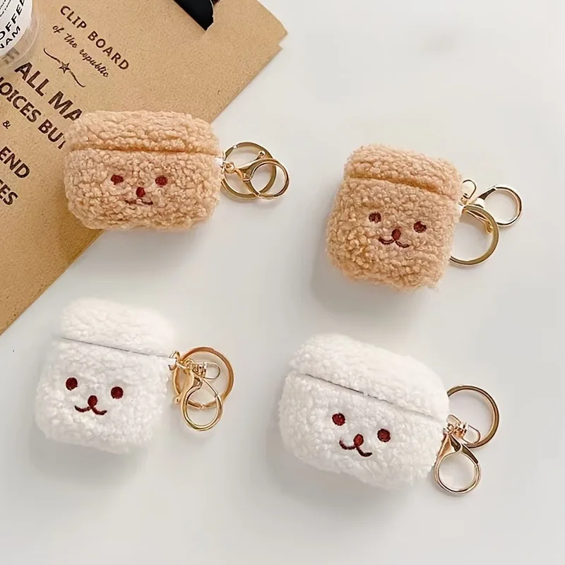 

Cartoon Plush Teddy Dog Earphone Case For Airpods 3/4 Soft Lovely Fur Protective Cover For Airpods Pro/Pro2 Protective Cover