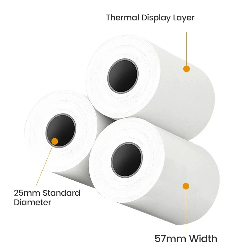 Mini Portable Printer Thermal Paper Universal 57mm Self-adhesive Paper Label Sticker For Mini Printer Instant Print Kids Camera