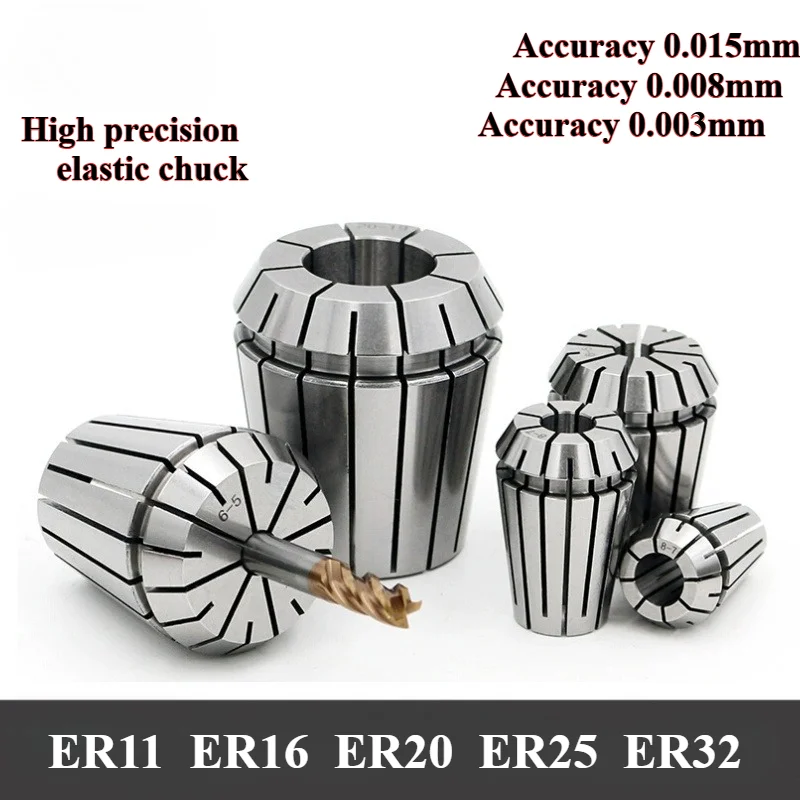Alta precisione ER11 ER16 ER20 ER25 ER32 ER Pinza a molla Mandrino 0.003mm 0.008mm Macchina per incidere CNC Fresatura Portautensili Tornio
