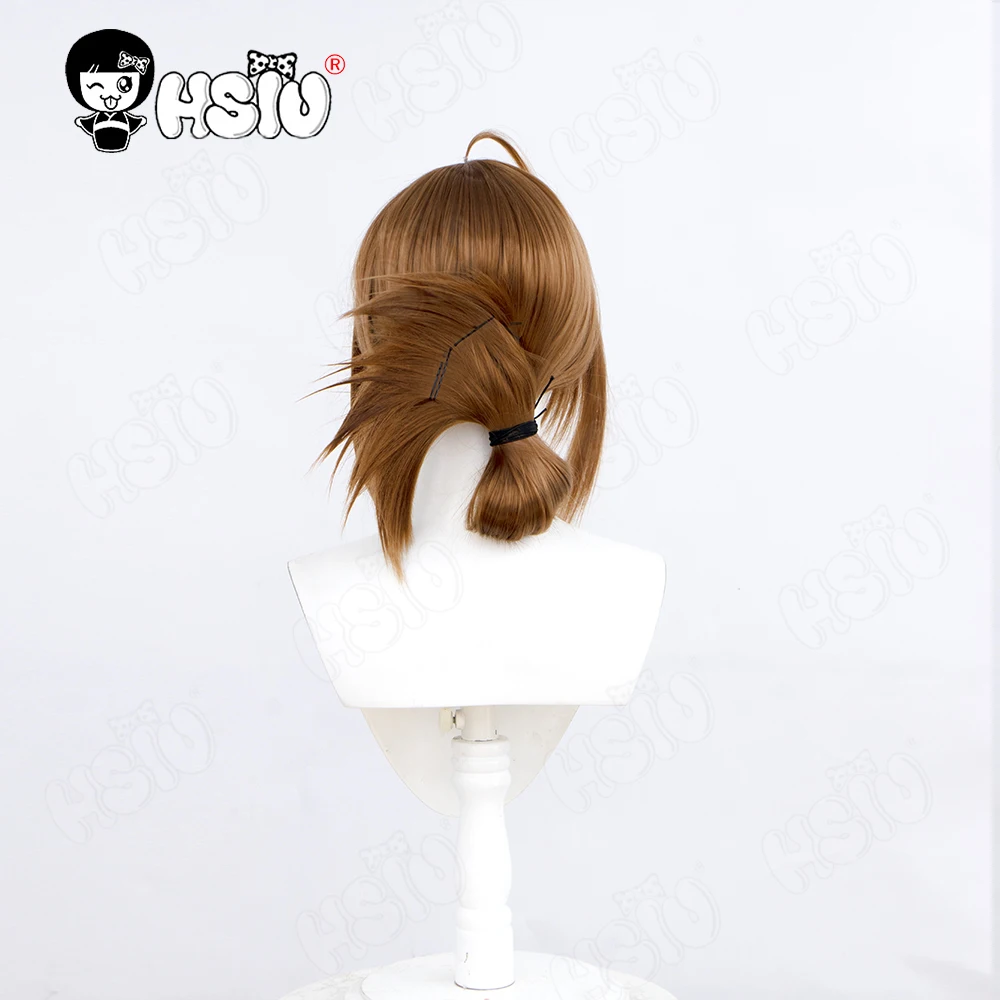 Tachibana peruca sintética para cosplay, cabelo curto, 40cm, castanho claro, buraco de coelho, maravilhoso todos os dias