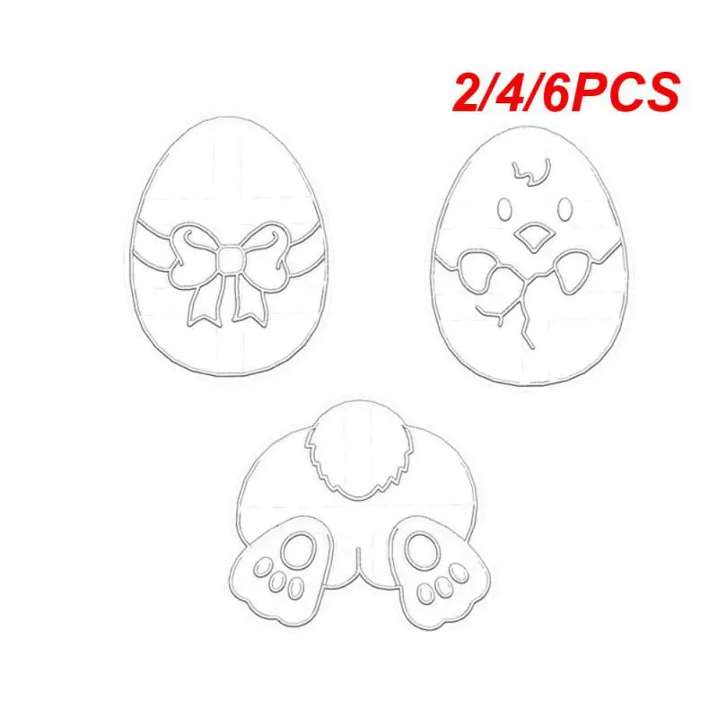 2/4/6PCS Easter Cookie Mold Cartoon New For Easter Kitchen Baking Accessories Cookie Mold Cute High-quality Environmental