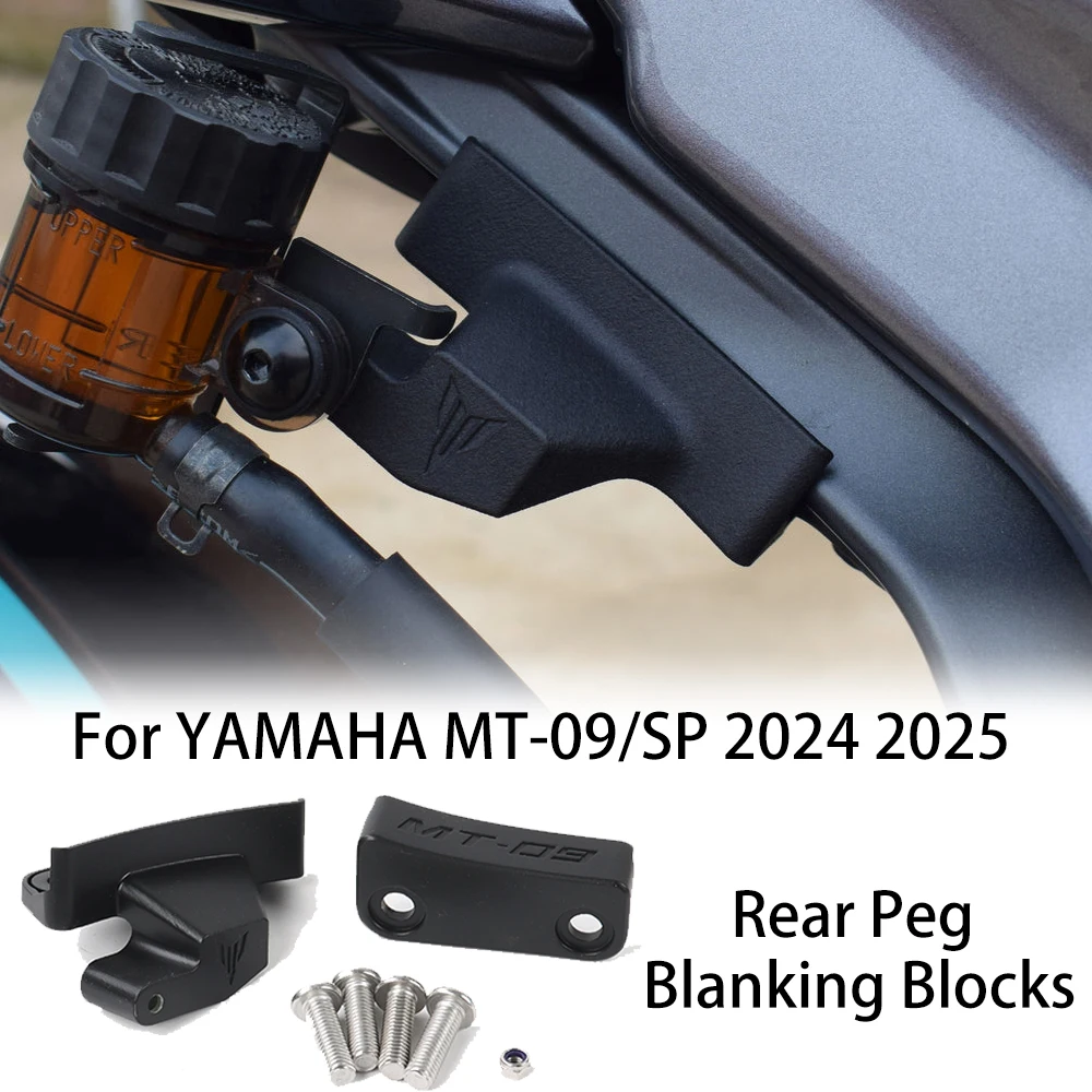 

FOR Yamaha MT09 SP/MT-09 Gen 4 Passenger Peg Delete Kit Blanking Block Plugs Rear Footpeg Cover Caps Accessories