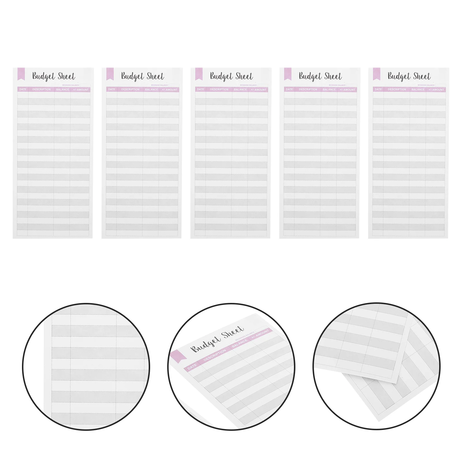 

20 Pcs Budget Jam Expense Tracking Helper Card Consumption Planner Organizer Clip Wallet