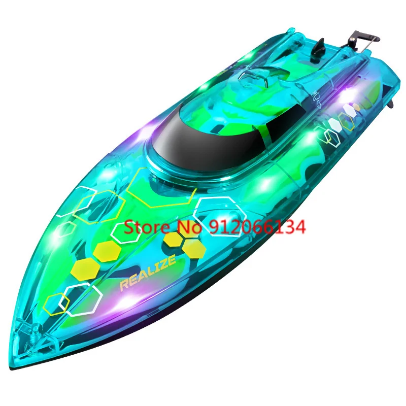 35 CM Hoge Snelheid Elektrische RC Boot Speelgoed 30 KM/H Water Inductie LED Licht Afdichting Waterdichte Racing Afstandsbediening speedboot Boot