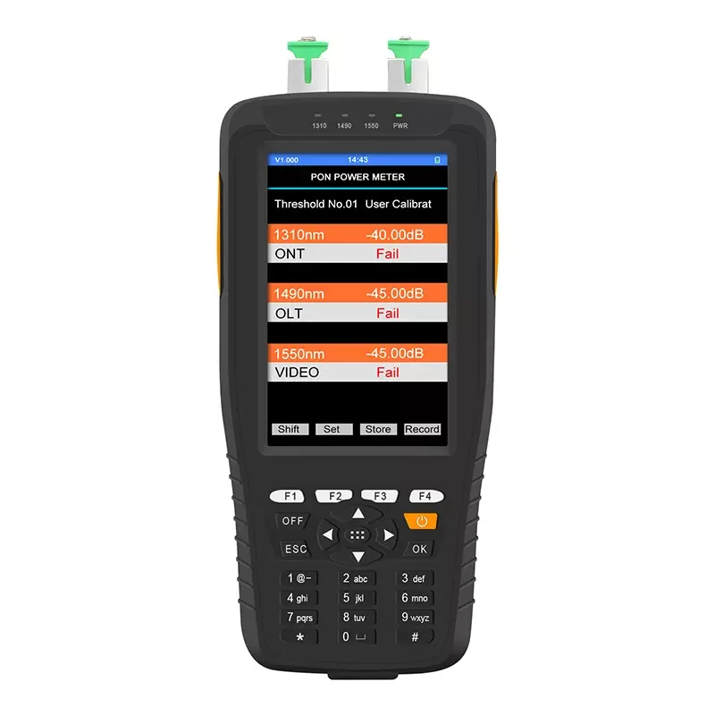 

TM70B PON Power Meter with OPM, VFL Function 1310nm 1490nm 1550nm Fiber Tester FTTH VFL OPM Built-in Lithium Battery