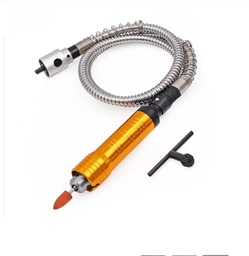 

6mm Rotary Angle Grinder Attachment Flexible Flex Shaft + 0.3-6.5mm Drill Chuck Handpiece For Power Electric Drill Dremel Tool