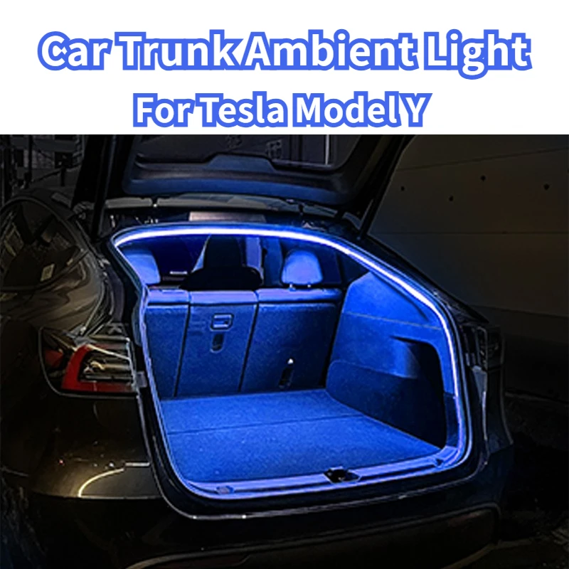 

Trunk Light for Tesla Model Y Juniper 2025 LED Silicone Bright Waterproof Camping Light Trunk Ambient Light Interior Accessories