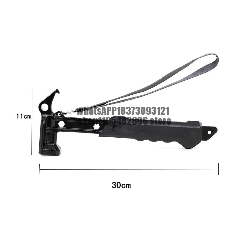 Outdoor Camp Tent Ground Nail Hammer, Camping Cast Iron Hammer, Household Multifunction Tool Hammer With Lanyard