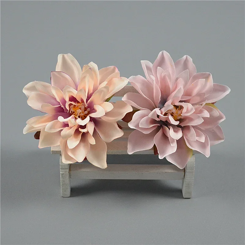 50 Stück 8CM 10 Farben Seiden-Epiphyllum Künstliche Blumenköpfe DIY Brautstrauß Kopfschmuck Blumen Hochzeitsdekoration Requisiten – Detail 3