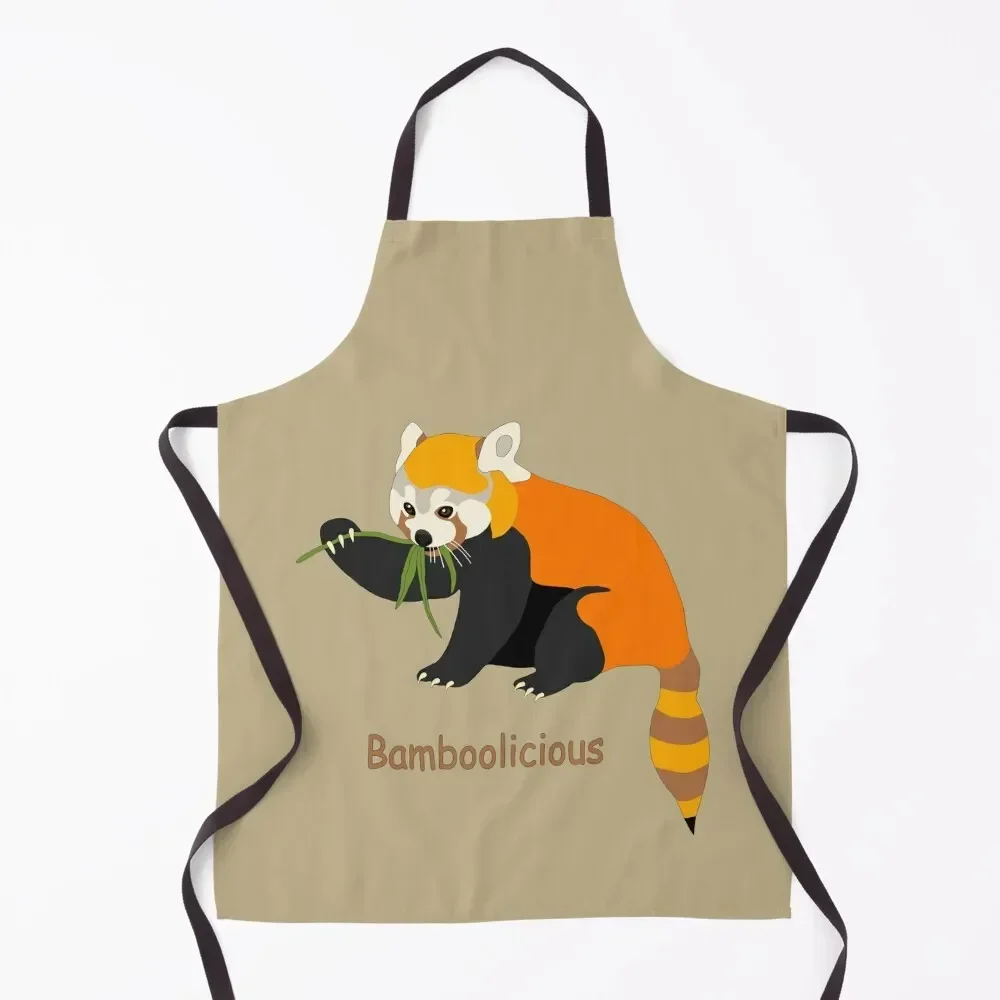 Red Panda - Bamboolicious Apron Ladies man chef uniform Kitchen Items Apron