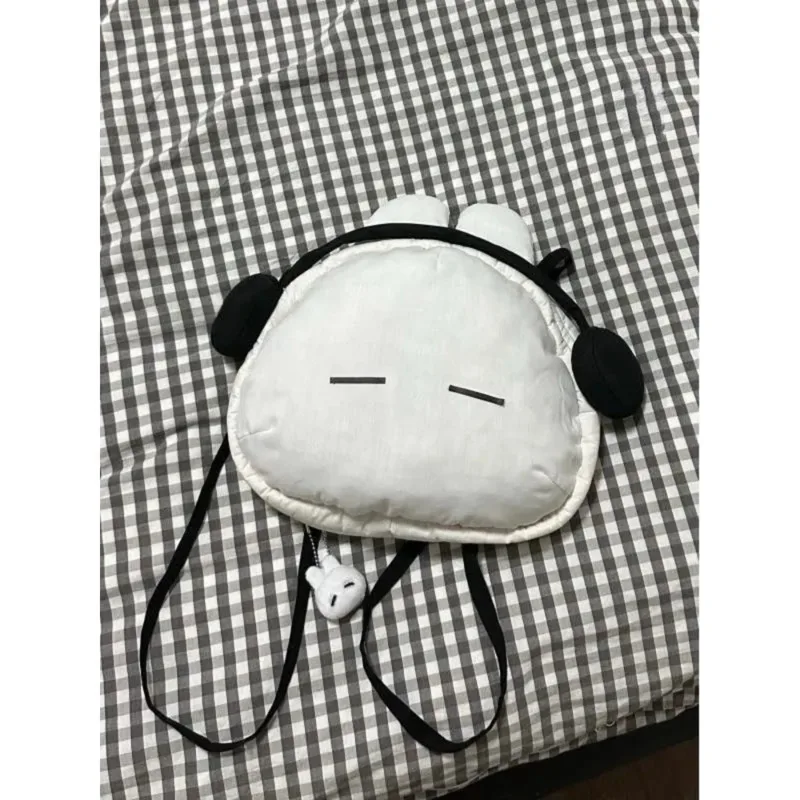 Kawaii Earphone Bunny Backpack For Women White Black Rabbit Head Shape Schoolbag Portable Large Capacity Travel Knapsacks