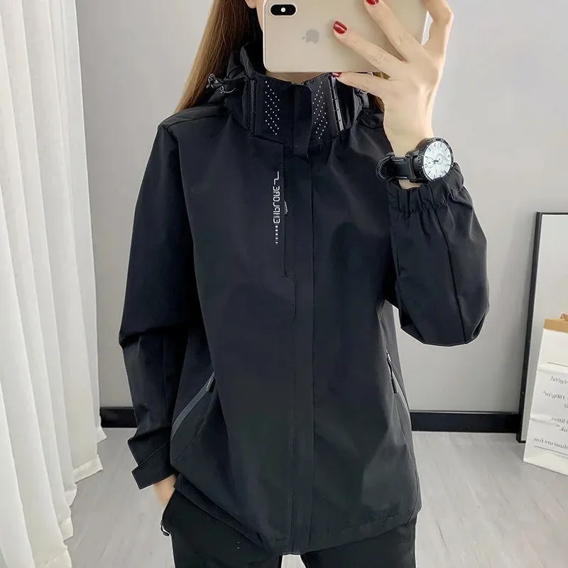 

Nuoou Sports Outdoor Mountaineering Clothing Ski Clothing Mountaineering Jackets Couple Mountaineering Clothing Large Mountainee