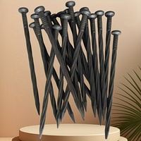 30Pcs Plastic Landscape Edge Nail Landscape Anchor Fixed Nail Spiral Edge Pile Lawn Gardening Grass Stone Partition Nail