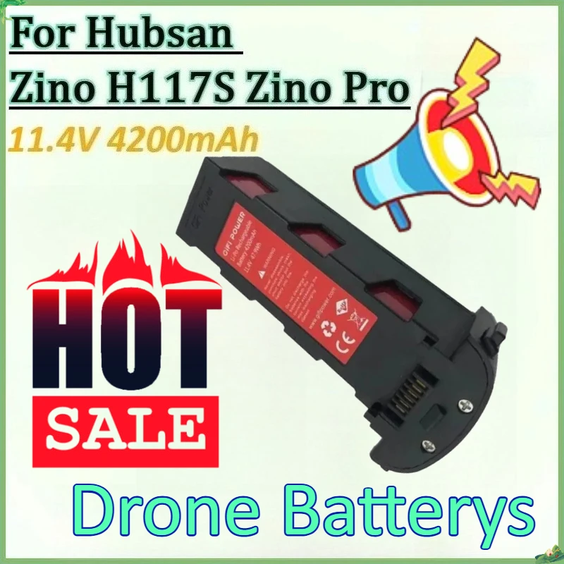 

Battery 11.4V 4200mAh for RC FPV Racing Camera Drones for Hubsan H117S Zino Pro GPS RC Quadcopter Spare Parts Battery