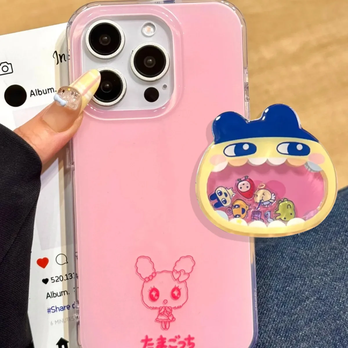Yellow Pink Cartoon Cute Tamagotchi Couple Phone Case For iPhone 17 Air 16 15 14 13 12 11 Pro Max Plus Y2K Kawaii Creative Cover