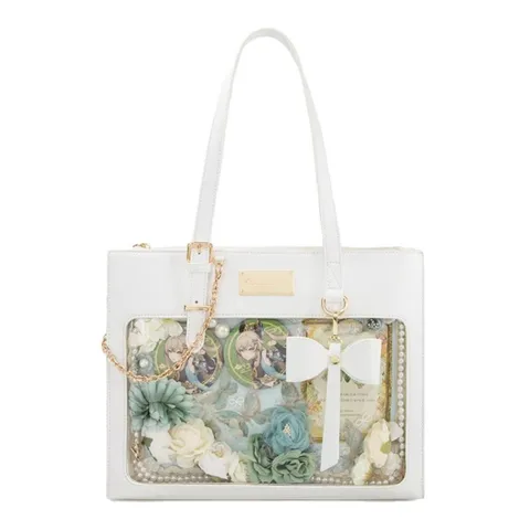 JIAERDI прозрачные белые Itabag женские Harajuku эстетические кожаные сумки на плечо кошелек женская универсальная большая вместительная сумка