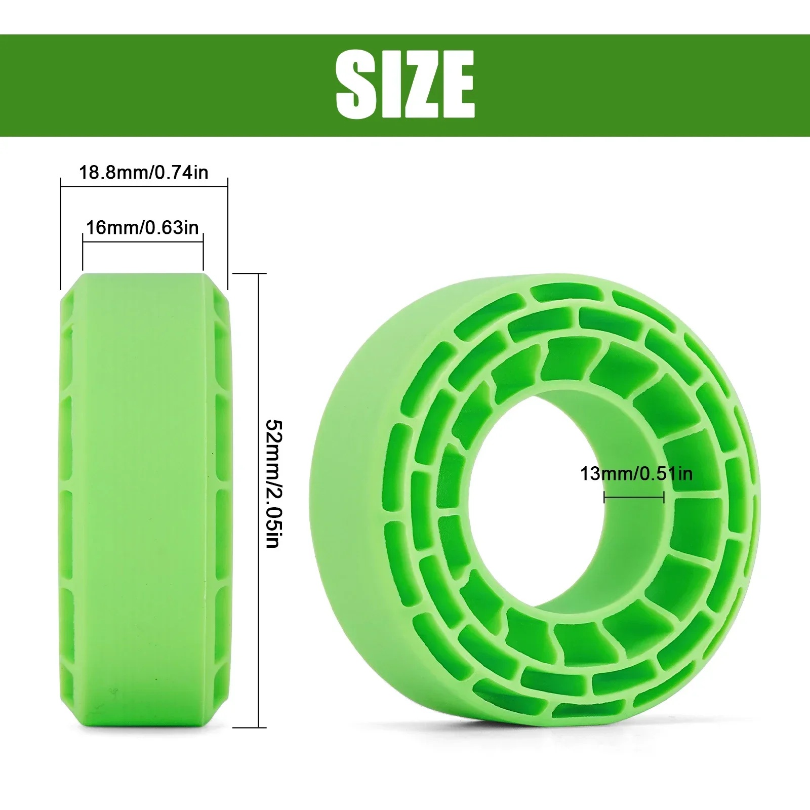 4pcs Silicone Rubber Inserts for 56-58mm*24mm 1.0