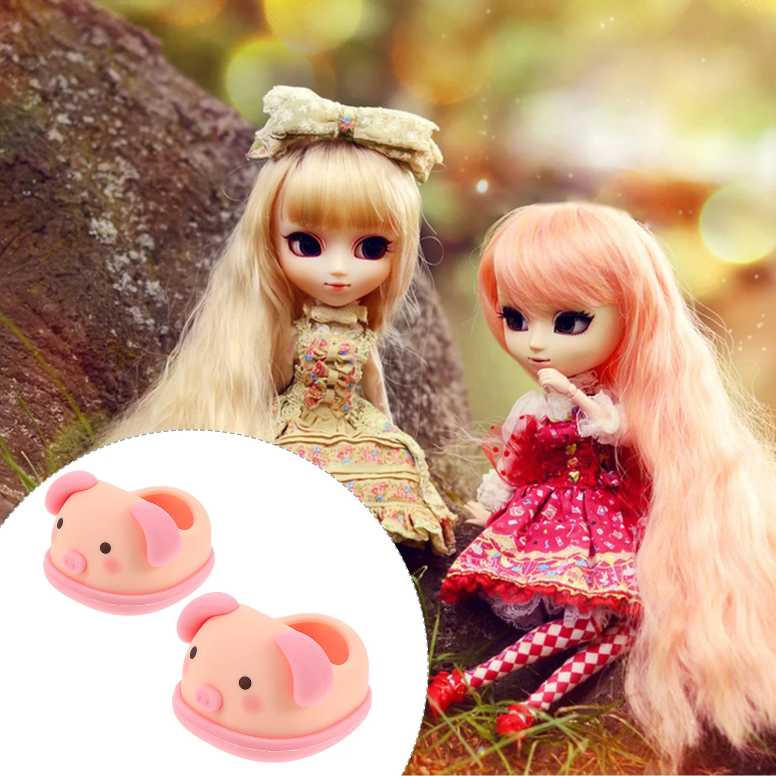 

1 Pair Diy Shoes Outfit Footwear Babydoll Shoes Accessories For Girls For : Miniature Decor Cute 1.7\