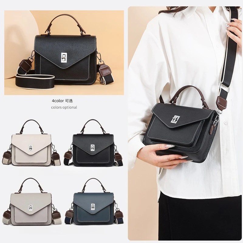 

Минималистичная кожаная сумка-трансформер для женщин: элегантная сумка с верхней ручкой и регулируемым ремнем через плечо, тонкий органайзер с множеством карманов