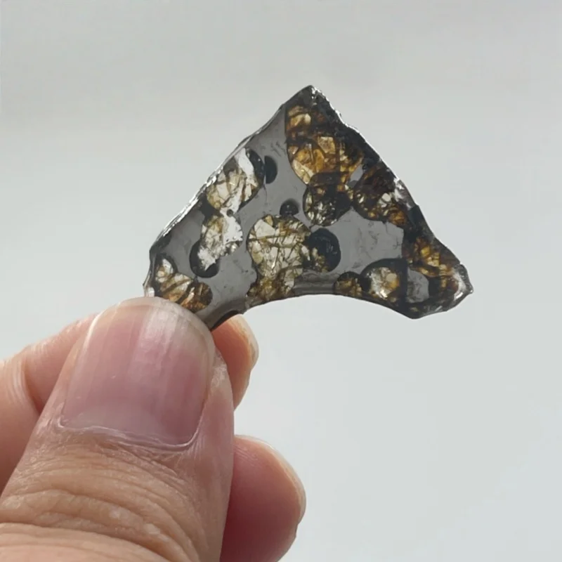 Seymchan Natural Pallasite Meteorite Fragment Irregular Shape Cosmic Collection Decor -QA845