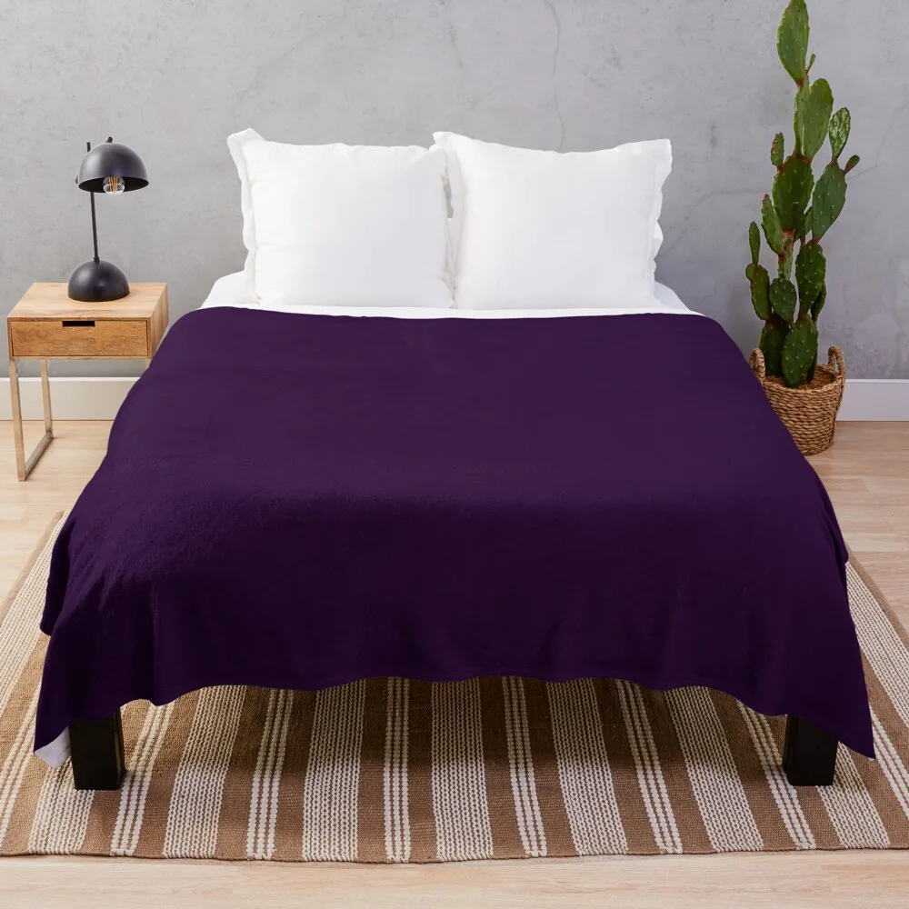 

Aubergine Throw Blanket Beach Blanket Thermal Blanket Decorative Throw Blanket